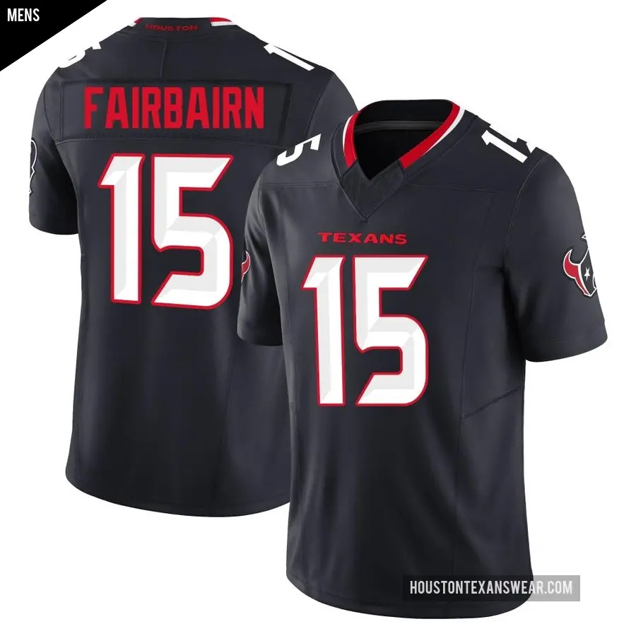 Men's Houston Texans ＃15 Ka'imi Fairbairn Navy Limited Alternate Vapor F.U.S.E. Jersey