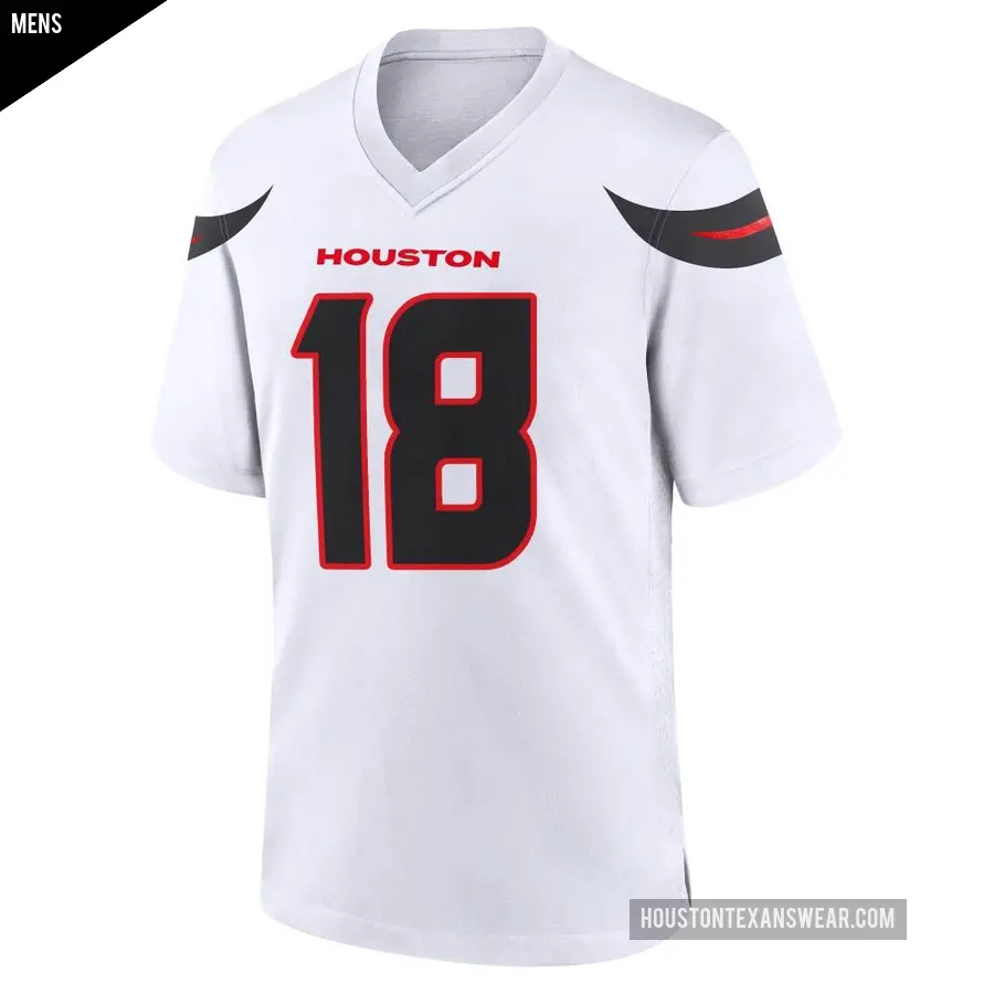 Men&#039;s Houston Texans &#65283;18 Case Keenum White Game Jersey