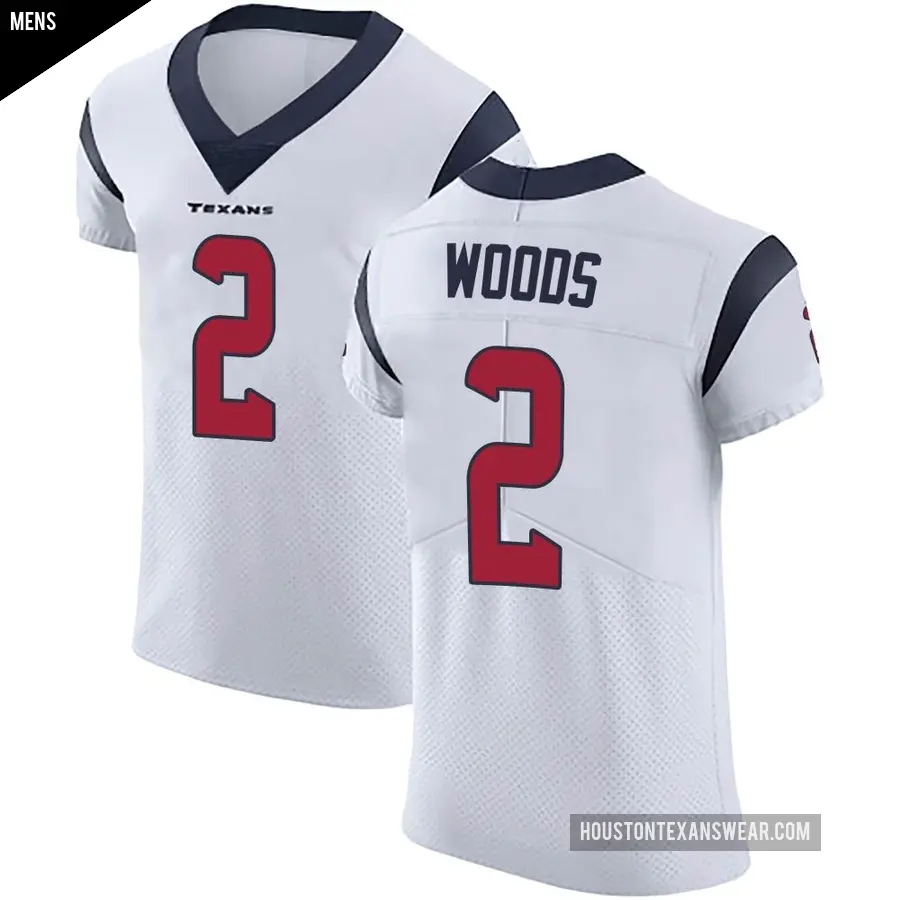Men&#039;s Houston Texans &#65283;2 Robert Woods White Elite Vapor Untouchable Jersey