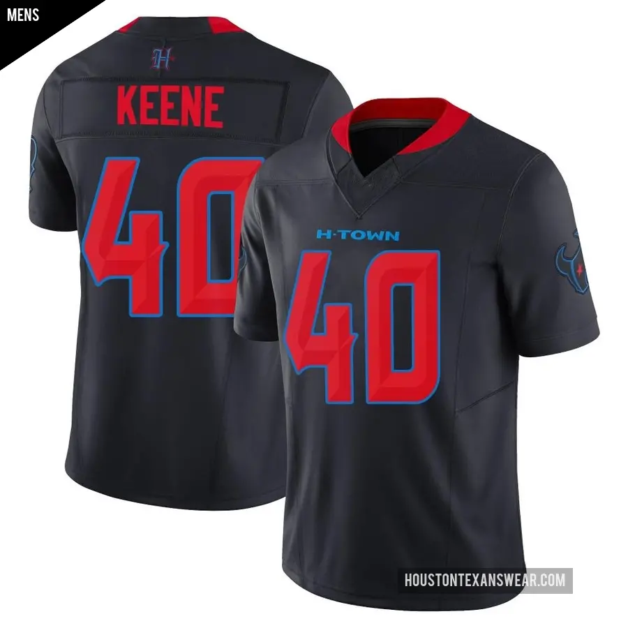 Men&#039;s Houston Texans &#65283;40 Dalton Keene Navy Limited 2nd Alternate Vapor F.U.S.E. Jersey
