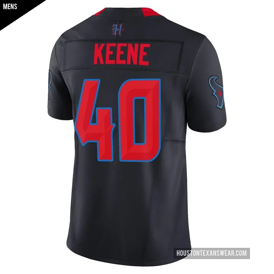 Men&#039;s Houston Texans &#65283;40 Dalton Keene Navy Limited 2nd Alternate Vapor F.U.S.E. Jersey