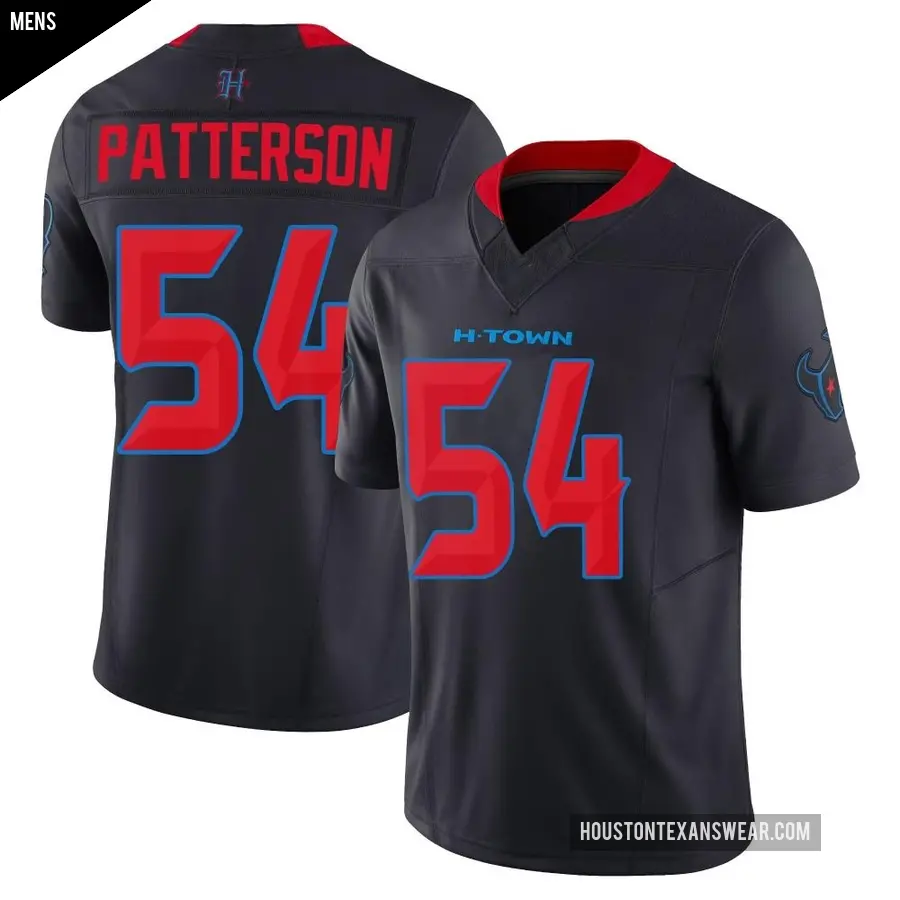 Men's Houston Texans ＃54 Jarrett Patterson Navy Limited 2nd Alternate Vapor F.U.S.E. Jersey