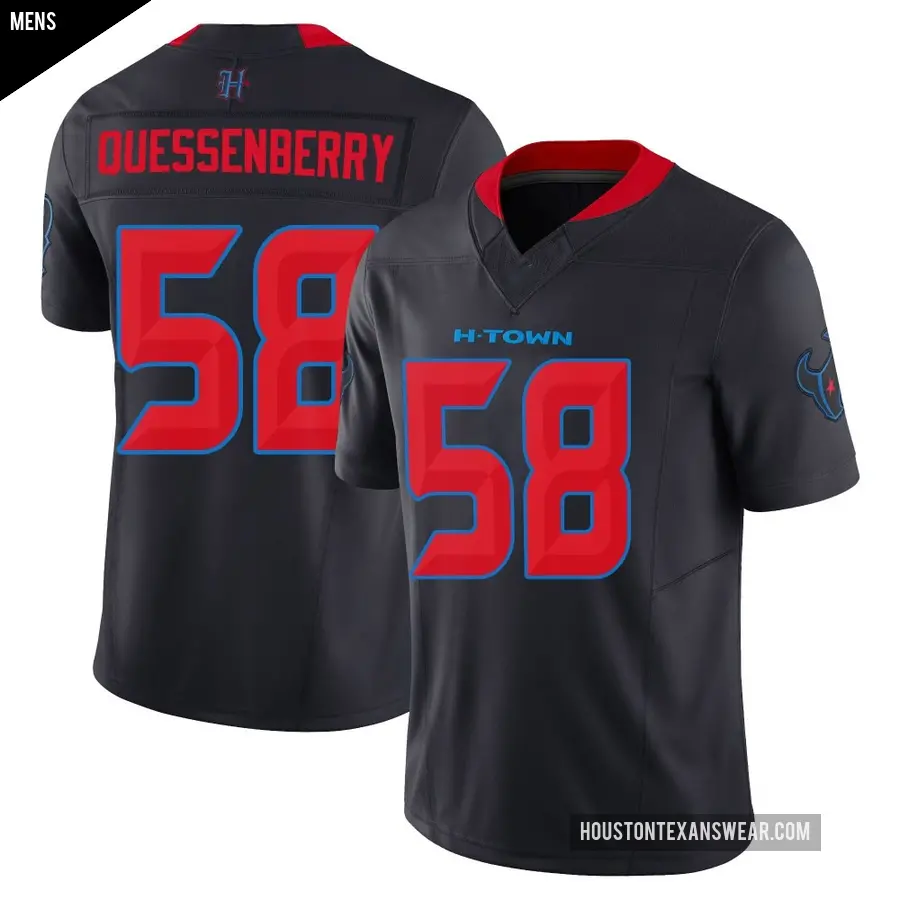 Men's Houston Texans ＃58 Scott Quessenberry Navy Limited 2nd Alternate Vapor F.U.S.E. Jersey