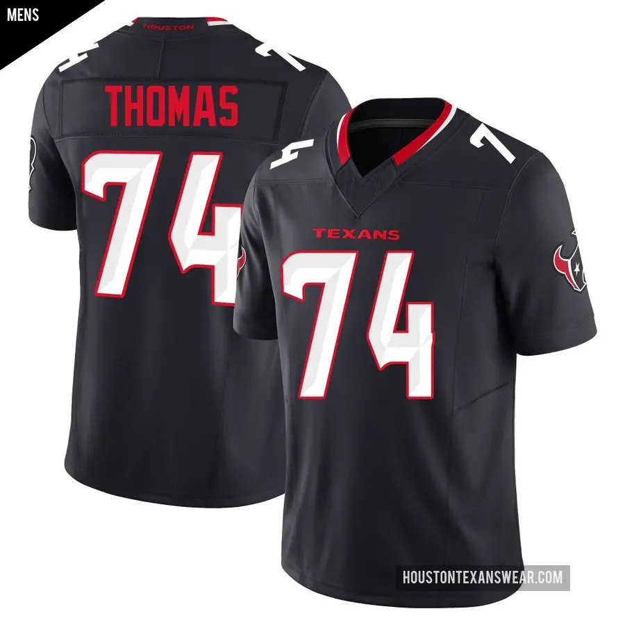 Men's Houston Texans ＃74 Zach Thomas Navy Limited Alternate Vapor F.U.S.E. Jersey