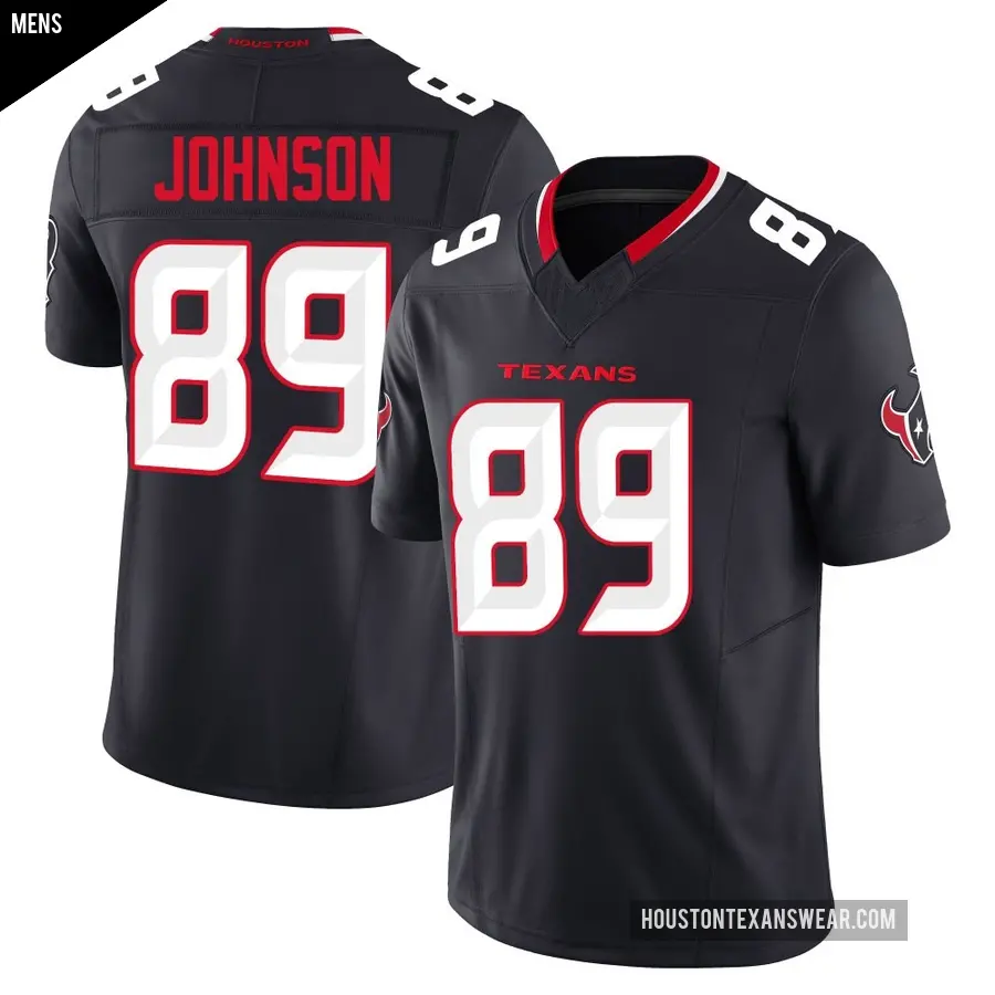 Men's Houston Texans ＃89 Xavier Johnson Navy Limited Alternate Vapor F.U.S.E. Jersey