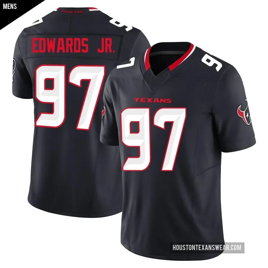 Men&#039;s Houston Texans &#65283;97 Mario Edwards Jr. Navy Limited Alternate Vapor F.U.S.E. Jersey