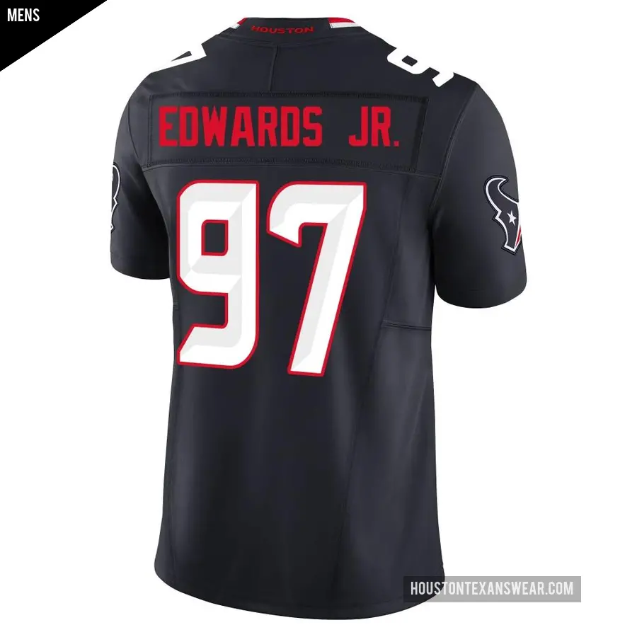 Men&#039;s Houston Texans &#65283;97 Mario Edwards Jr. Navy Limited Alternate Vapor F.U.S.E. Jersey