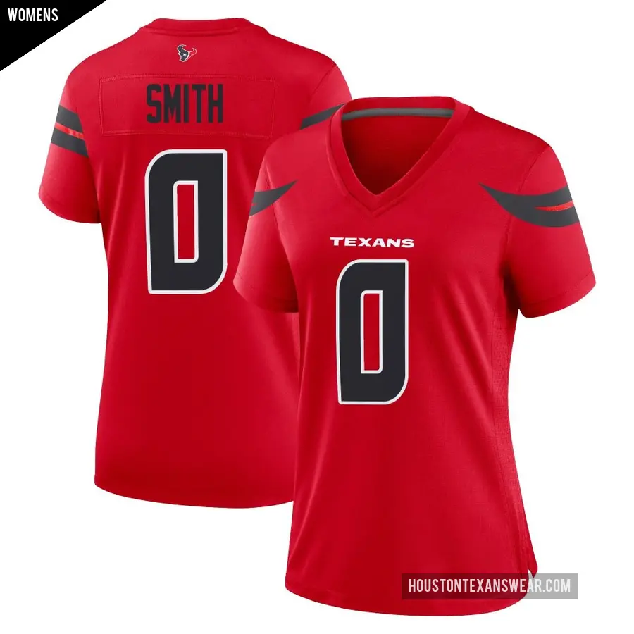 Women's Houston Texans ＃0 Jaylin Smith Red Game Alternate Jersey