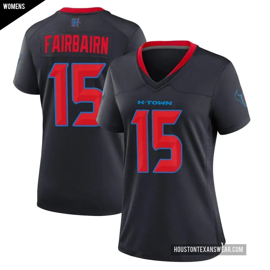 Women's Houston Texans ＃15 Ka'imi Fairbairn Navy Game 2nd Alternate Jersey