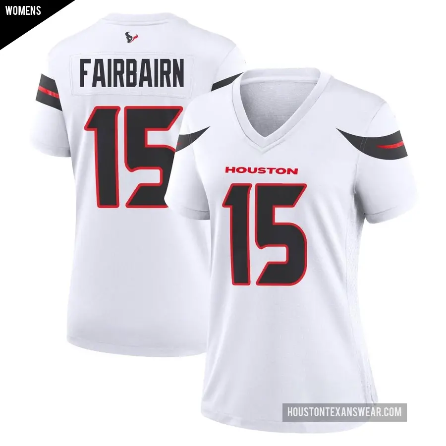 Women's Houston Texans ＃15 Ka'imi Fairbairn White Game Jersey
