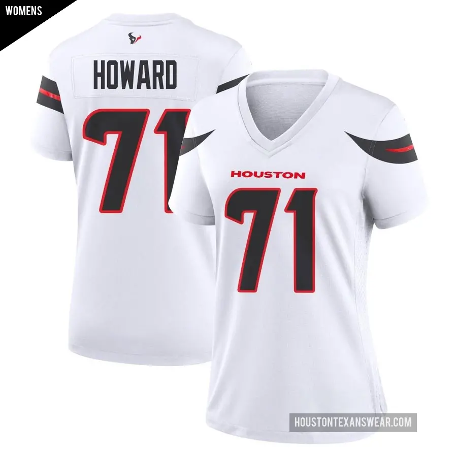 Women's Houston Texans ＃71 Tytus Howard White Game Jersey