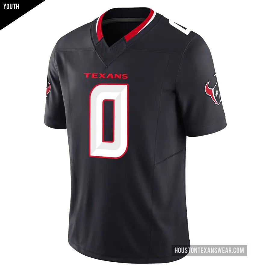Youth Houston Texans &#65283;0 Ed Ingram Navy Limited Alternate Vapor F.U.S.E. Jersey