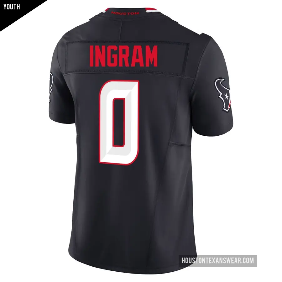 Youth Houston Texans &#65283;0 Ed Ingram Navy Limited Alternate Vapor F.U.S.E. Jersey