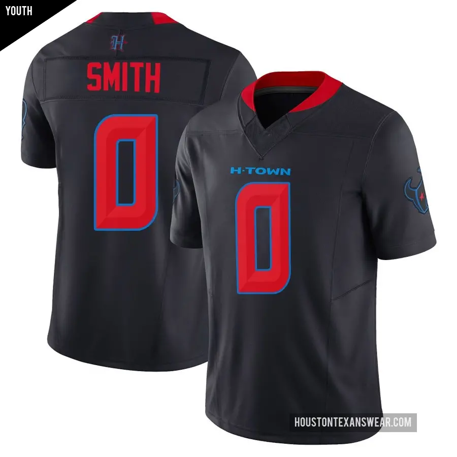 Youth Houston Texans ＃0 Jaylin Smith Navy Limited 2nd Alternate Vapor F.U.S.E. Jersey