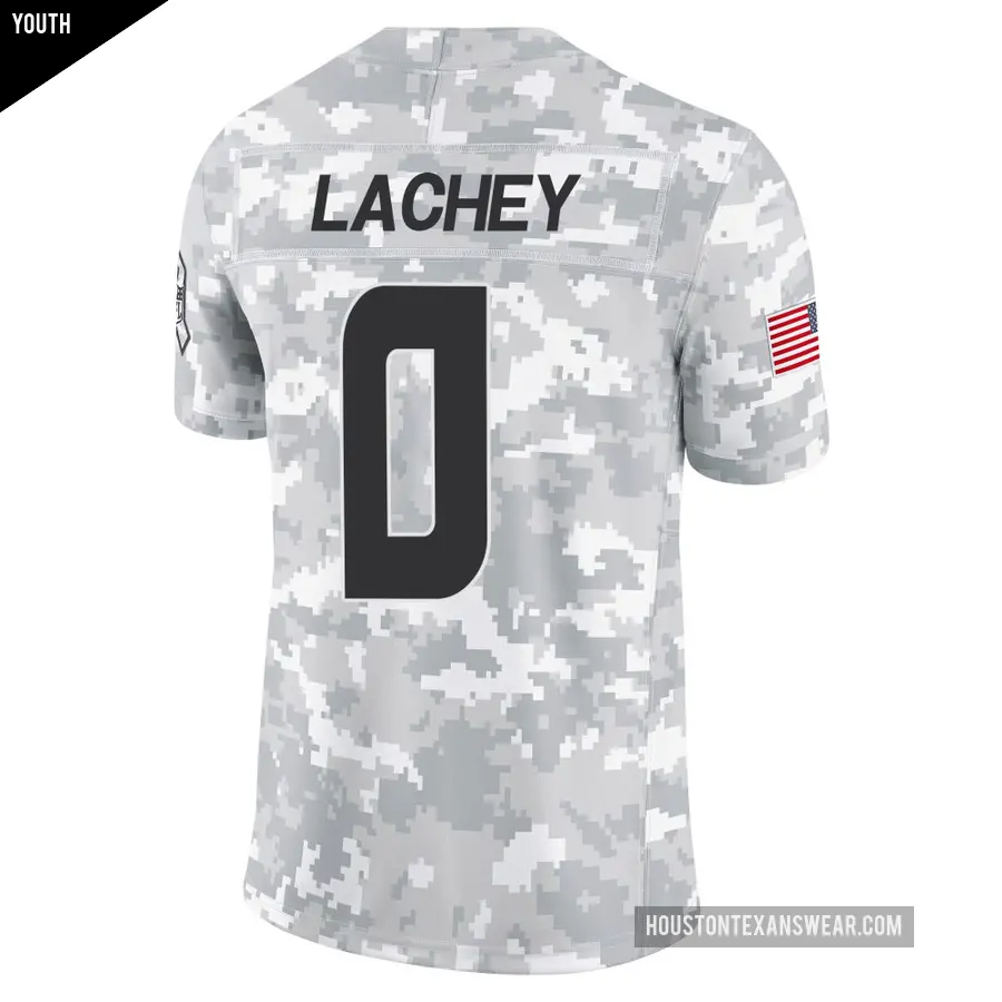 Youth Houston Texans &#65283;0 Luke Lachey Arctic Camo Limited 2024 Salute to Service Jersey