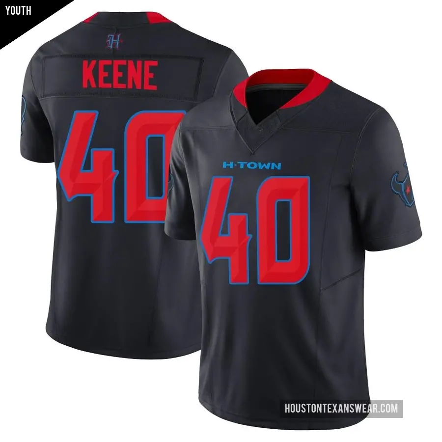 Youth Houston Texans ＃40 Dalton Keene Navy Limited 2nd Alternate Vapor F.U.S.E. Jersey
