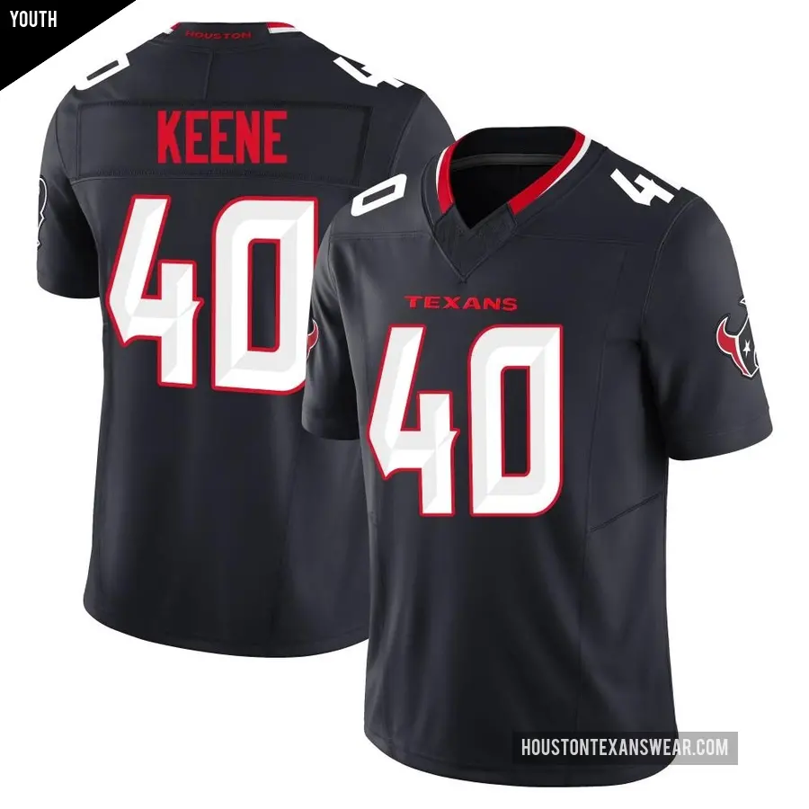 Youth Houston Texans ＃40 Dalton Keene Navy Limited Alternate Vapor F.U.S.E. Jersey
