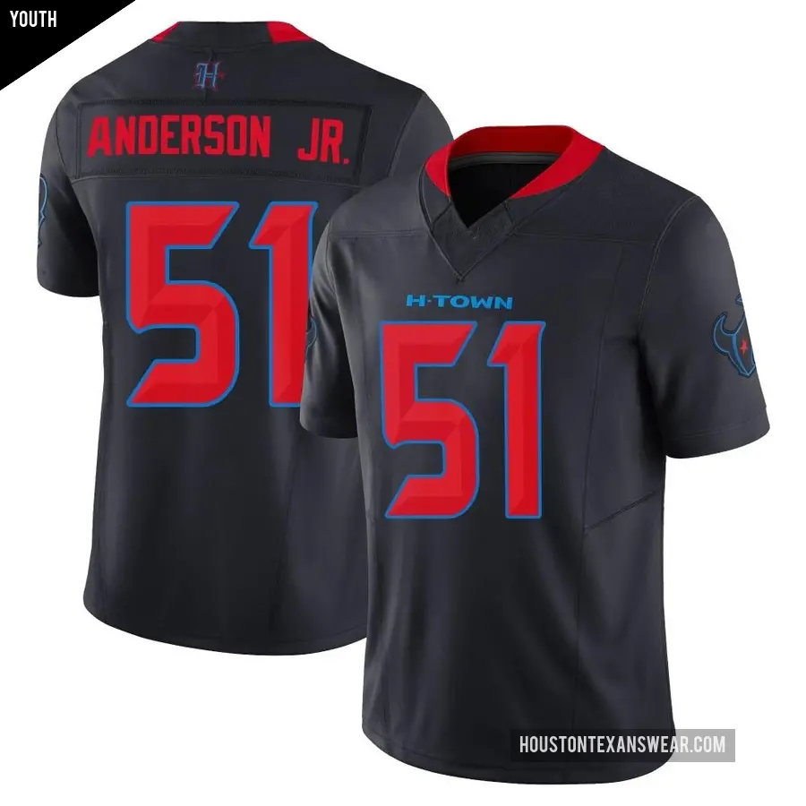 Youth Houston Texans ＃51 Will Anderson Jr. Navy Limited 2nd Alternate Vapor F.U.S.E. Jersey