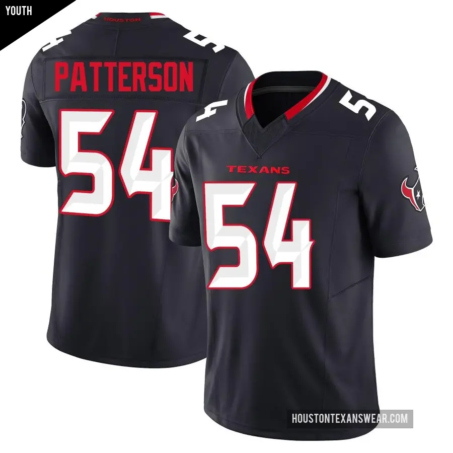 Youth Houston Texans ＃54 Jarrett Patterson Navy Limited Alternate Vapor F.U.S.E. Jersey