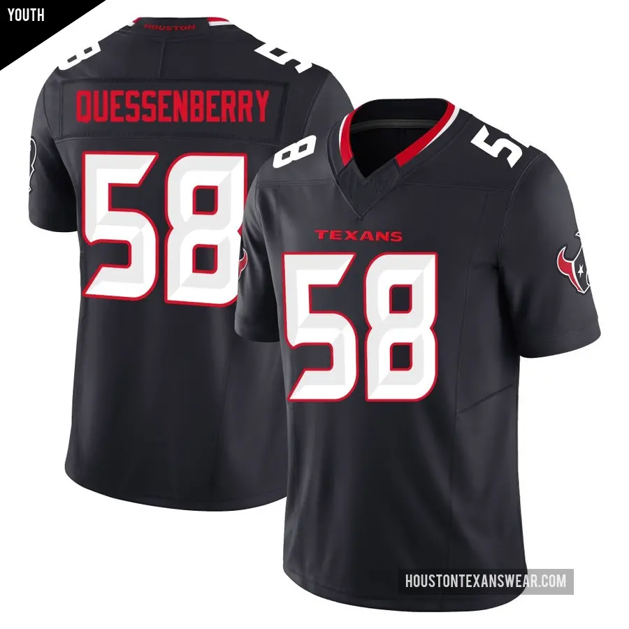 Youth Houston Texans ＃58 Scott Quessenberry Navy Limited Alternate Vapor F.U.S.E. Jersey