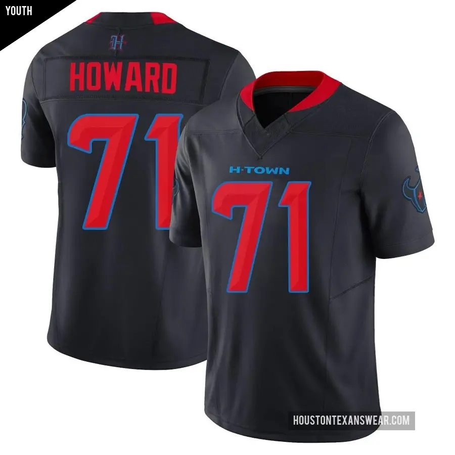Youth Houston Texans ＃71 Tytus Howard Navy Limited 2nd Alternate Vapor F.U.S.E. Jersey