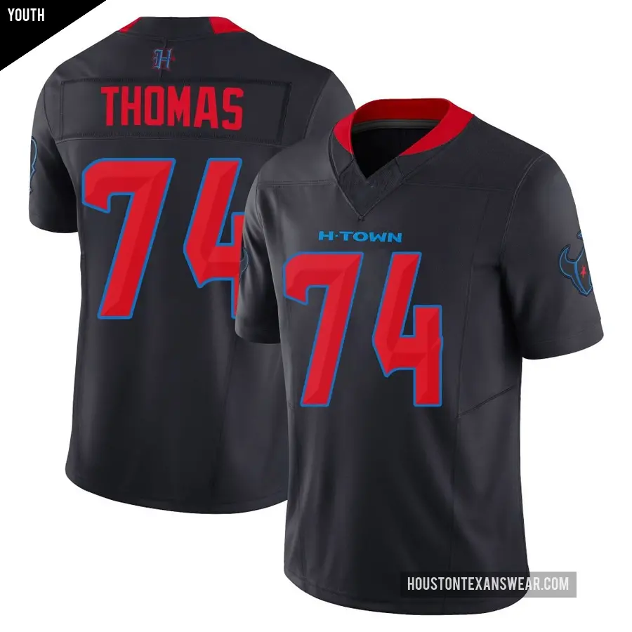 Youth Houston Texans ＃74 Zach Thomas Navy Limited 2nd Alternate Vapor F.U.S.E. Jersey