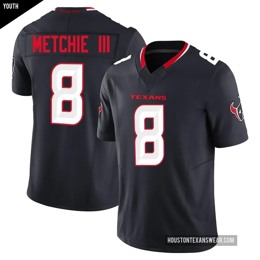 Youth Houston Texans ＃8 John Metchie III Navy Limited Alternate Vapor F.U.S.E. Jersey