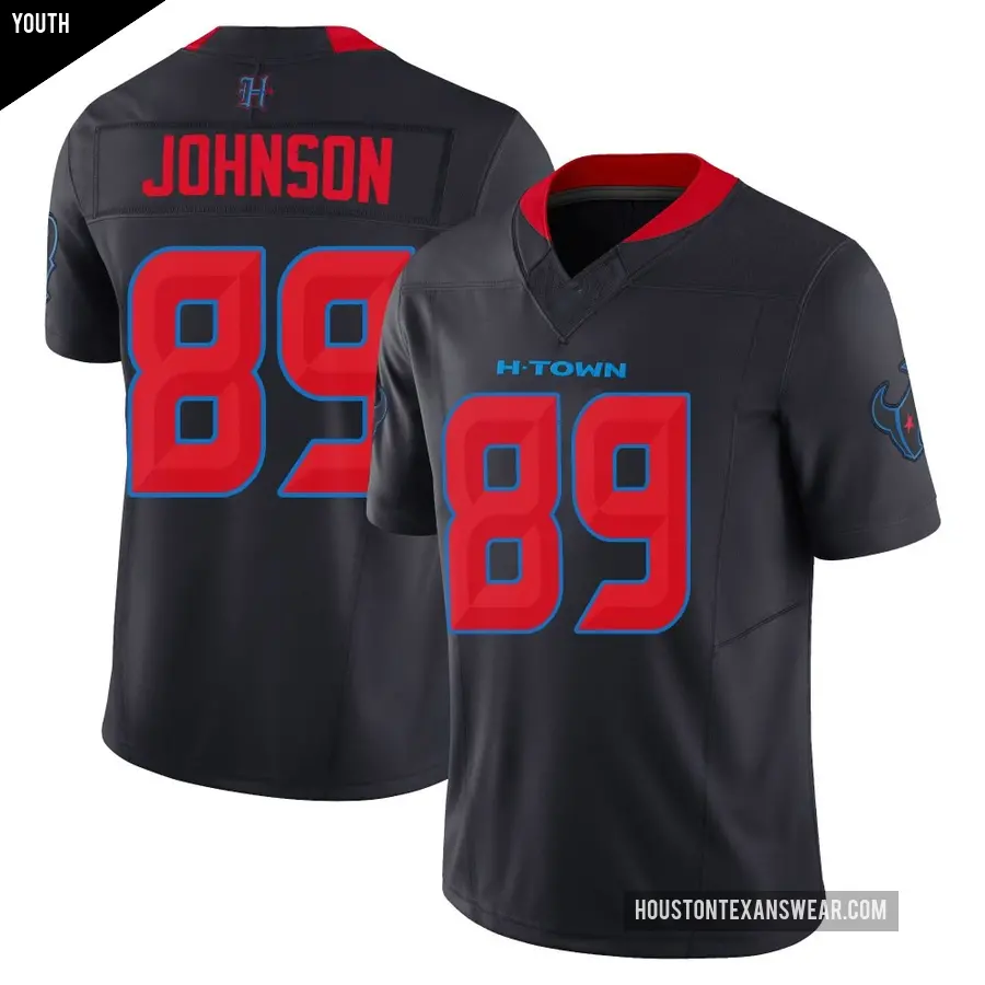 Youth Houston Texans ＃89 Xavier Johnson Navy Limited 2nd Alternate Vapor F.U.S.E. Jersey