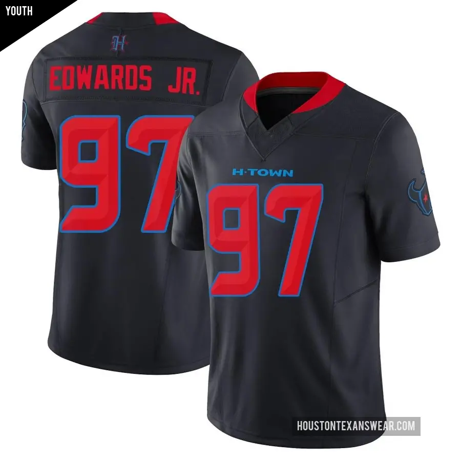 Youth Houston Texans ＃97 Mario Edwards Jr. Navy Limited 2nd Alternate Vapor F.U.S.E. Jersey